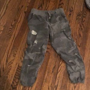 Distressed joggers
